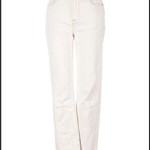 Jonathan Simkhai Cream Straight Leg Jeans